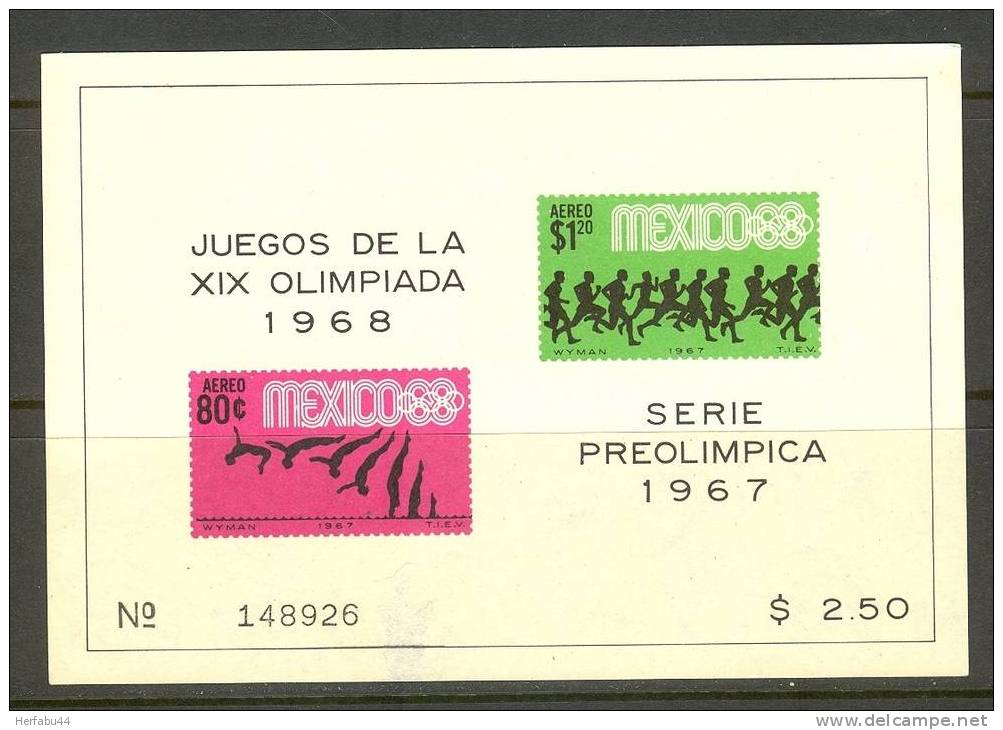 Mexico     " Olympic Games Mexico 1968 "       Souv Sheet       SC# C329a MNH** - Ete 1968: Mexico