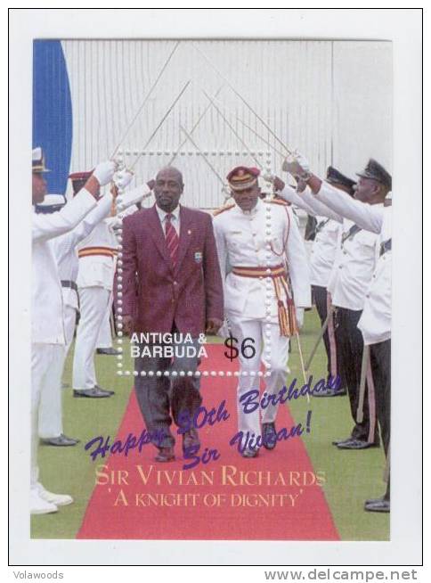 Antigua & Barbuda - Serie Completa Nuova In Foglietto: 50 Compleanno Di Sir Vivian Richards - Cricket