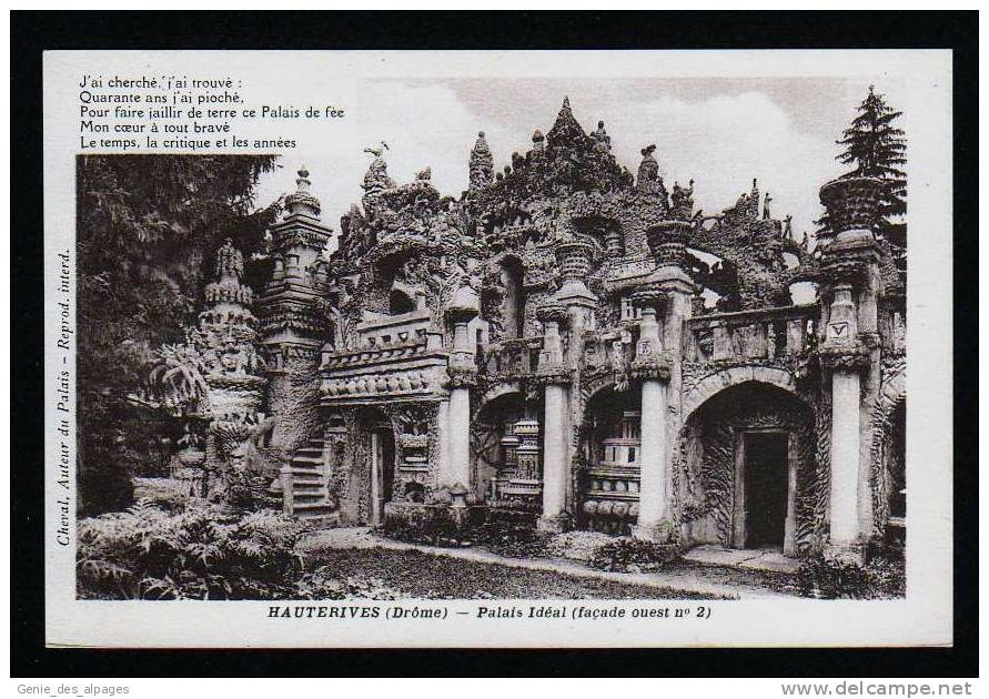 26 DROME,4, HAUTERIVES, Palais Idéal,façade Ouest N°2, Cheval, Atelier Du Palais, Dos Vierge, Bon état - Hauterives