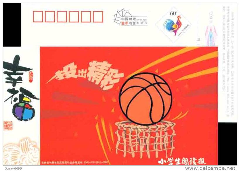 Basketball,  Pre-stamped Postcard - Pallacanestro