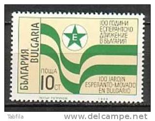 BULGARIE - 1990 - Centnaire Du Mouvment Esperantiste Bulgare - 1v** - Esperánto