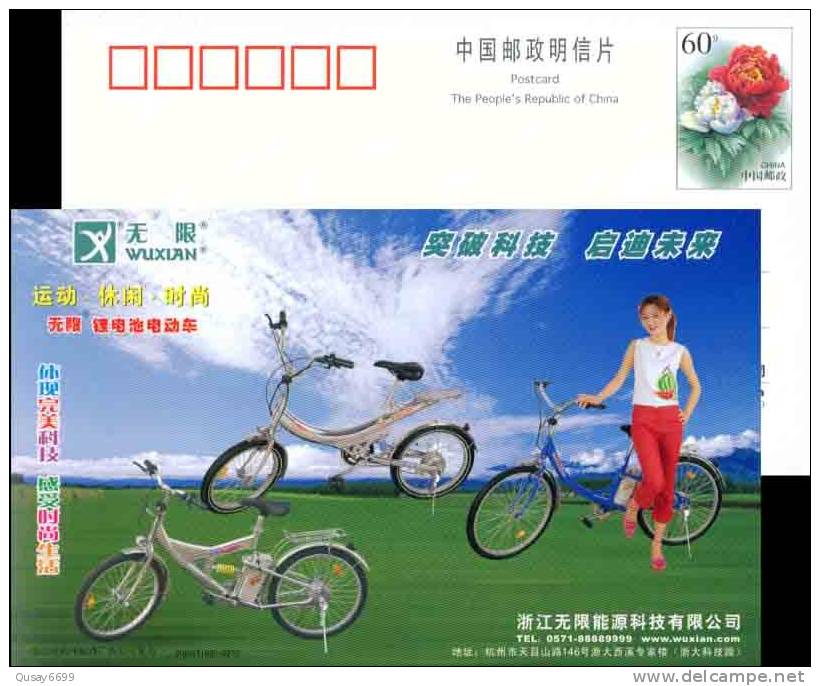 Cycling Bicycle Bike .  Pre-stamped Postcard - Vélo