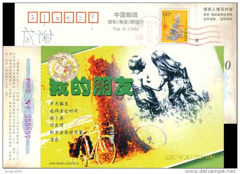 Bicycle Bike Cycling  .  Pre-stamped Postcard - Vélo