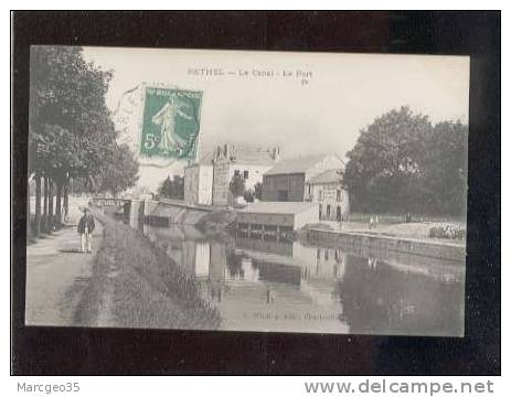 21271 Rethel Le Canal Le Port édit.winling Café Au Marin , Animée Belle Carte - Rethel