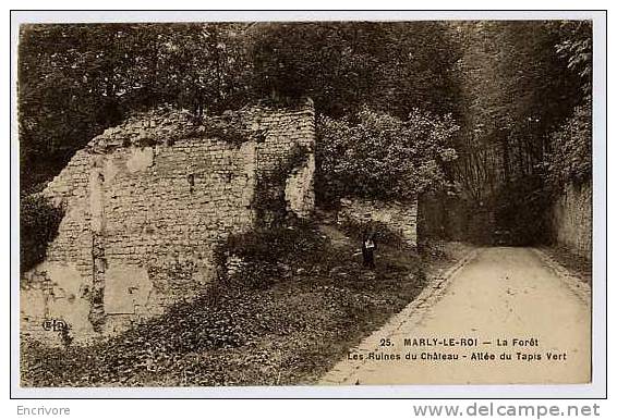 Cpa MARLY LE ROI La Foret -ruines Du Chateau -allee Du Tapis Vert - F David - Marly Le Roi