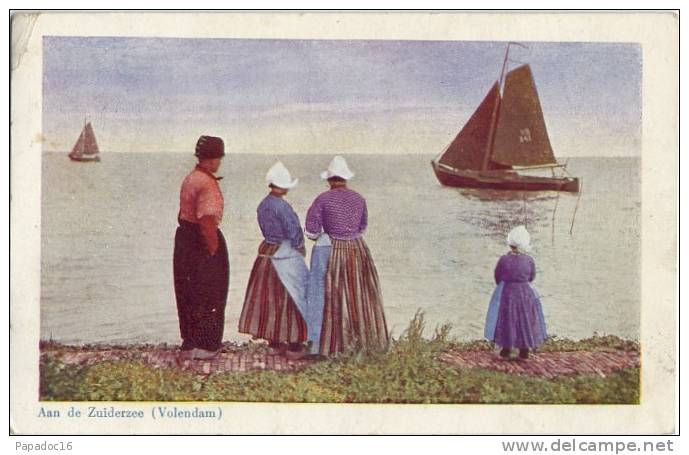 NL - Aan De Zuiderzee (Volendam) - CPSM (Gebruikt / Circuléé 1955) - [verf / Peinture] - Volendam