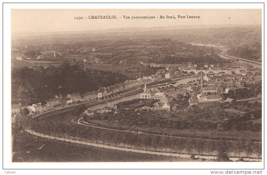 CHATEAULIN 29 VUE PANORAMIQUE AU FOND PORT LAUNAY - Châteaulin