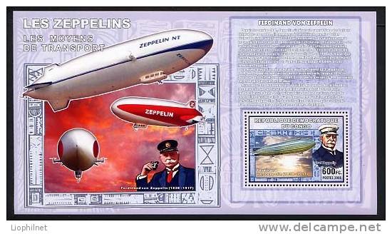 CONGO 2006, ZEPPELINS Et FERDINAND Von ZEPPELIN, 1 Bloc C - Zeppelines