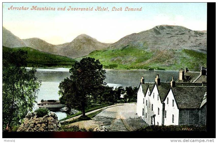 Brand New Tinted PPC, Early 1900´s - Loch Lomond - Arrochar Mountains And Inversnaid Hotel - Stirlingshire