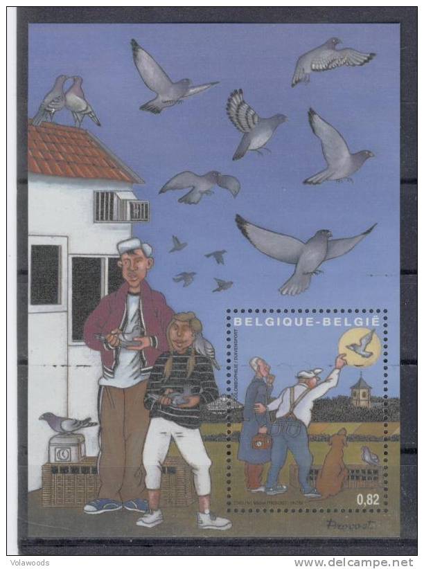 Belgio - Serie Completa Nuova In Foglietto: Colombi - Pigeons & Columbiformes