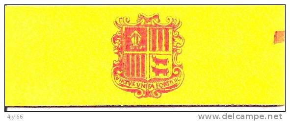 PRINCIPAT D'ANDORRA - ANDORRE - CARNET N° 2 Non Ouvert Neuf ** TB - Type BLASON D'ANDORRE - 10 X 2,20 FR - N° 366 YT - Markenheftchen