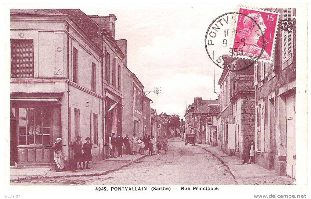 CPA PONTVALLAIN Rue Principale - Pontvallain