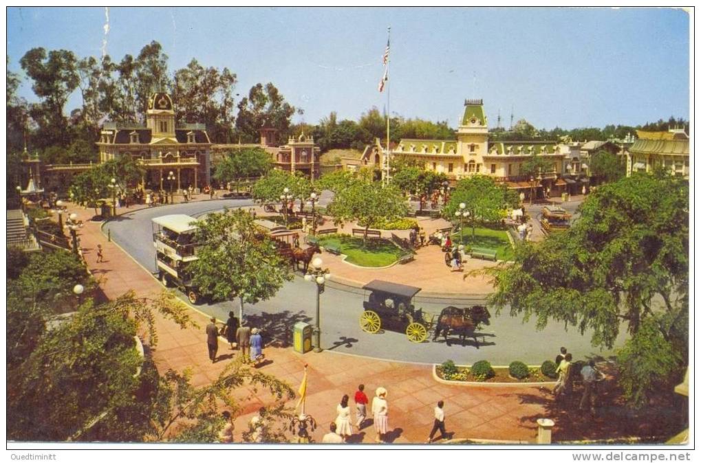 Disneyland.The Magic Kingdom.Town Square.1963. - Disneyland