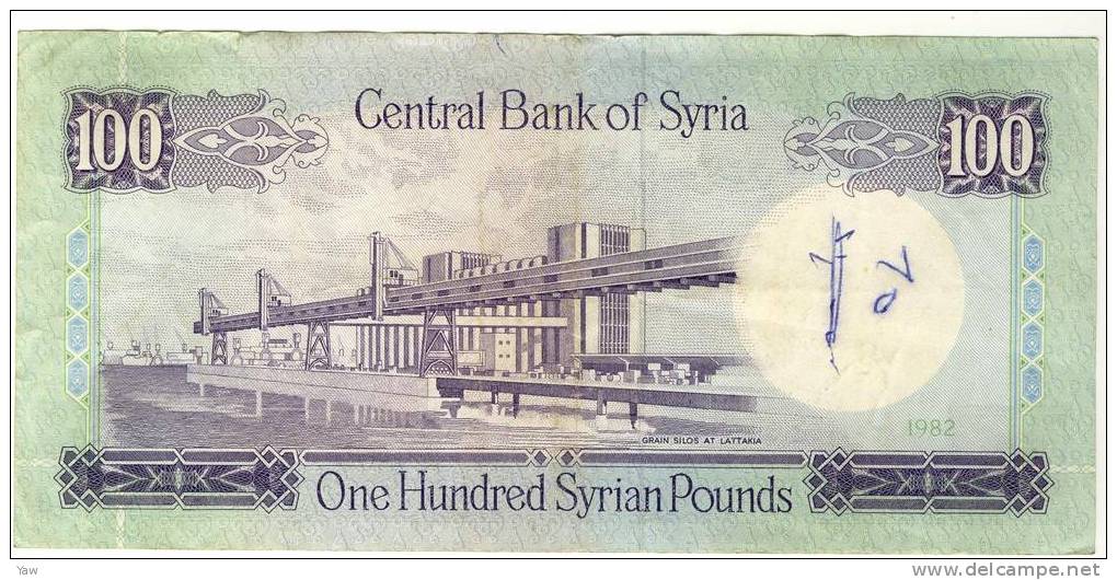 BANCONOTE 100 POUNDS 1982 - Syrie