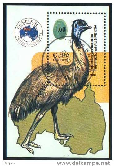 Cuba. BF N°84 De 1984. DROMICEIUS NOVAEHOLLANDIAE. Emeu - Straussen- Und Laufvögel