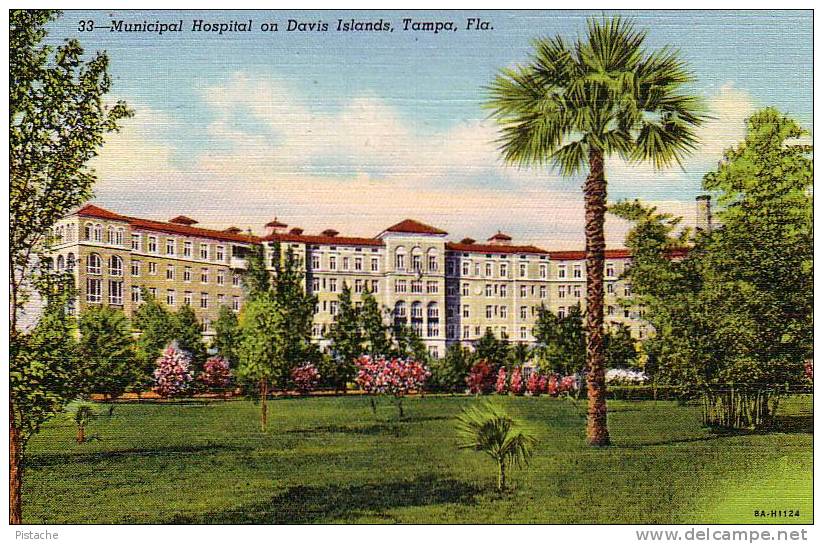 USA Tampa Floride Florida Municipal Hospital - Hôpital - 1946 - Written - VG Condition - Tampa