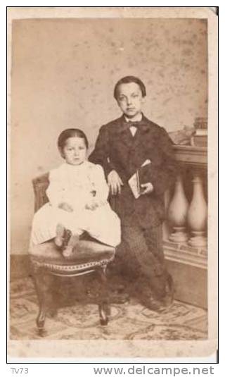 CDV -  2 Enfants  #pB124 - Non Classés