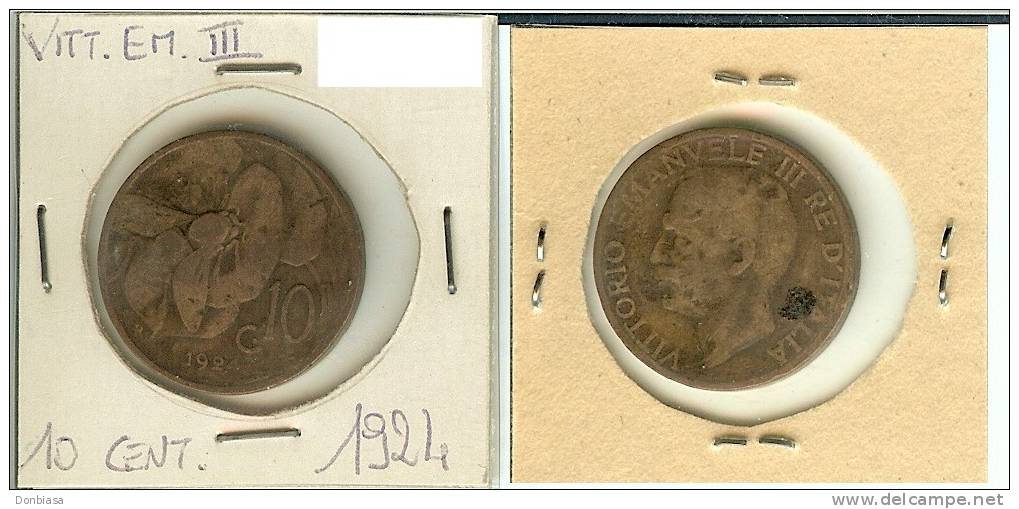 Vittorio Emanuele III, 10 Cent. 1924 (Ape) - 1900-1946 : Victor Emmanuel III & Umberto II