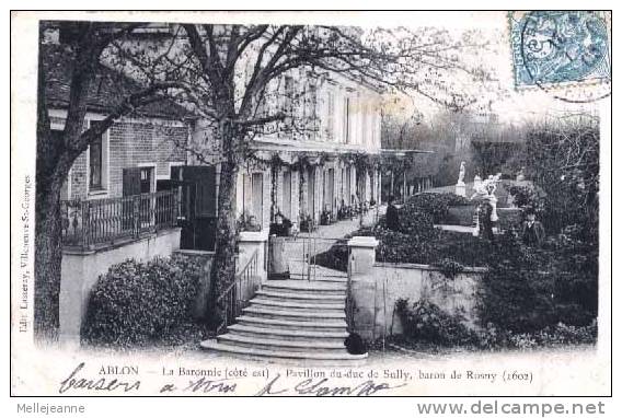 Cpa Ablon (94, Val De Marne ) La Baronnerie , Pavillon Du Duc De Sully , Baron De Rosny .Ed Lasseray ,1905 Dos Non Sépar - Ablon Sur Seine