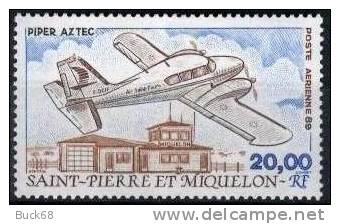 SAINT-PIERRE-ET-MIQUELON Poste Aérienne 68 ** MNH Avion Plane  PIPER Aztec 1 - Nuevos