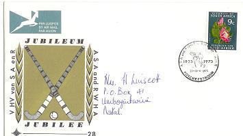 RSA 1973 FDC Nr.28 Hockey With Address #1666 - Covers & Documents