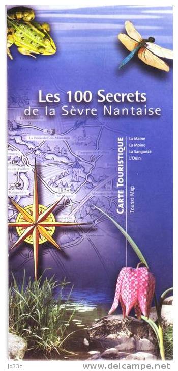 Carte Touristique De La Sèvre Nantaise (Clisson Mauges Bressuire Herbiers Gâtine Bocage Vendée) - Autres & Non Classés