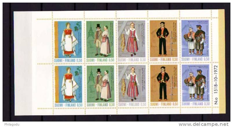 Finlande 1972, Costumes Nationaux, Carnet Neuf**     Cote 30 E - Booklets