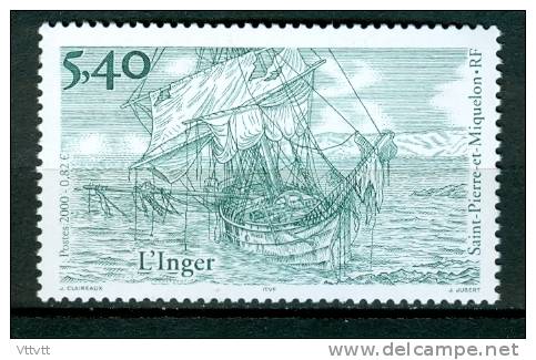 SAINT-PIERRE-ET-MIQUELON, 2000, N° 723** (Yvert Et Tellier) Bateau, Voilier, L´Inger. - Unused Stamps
