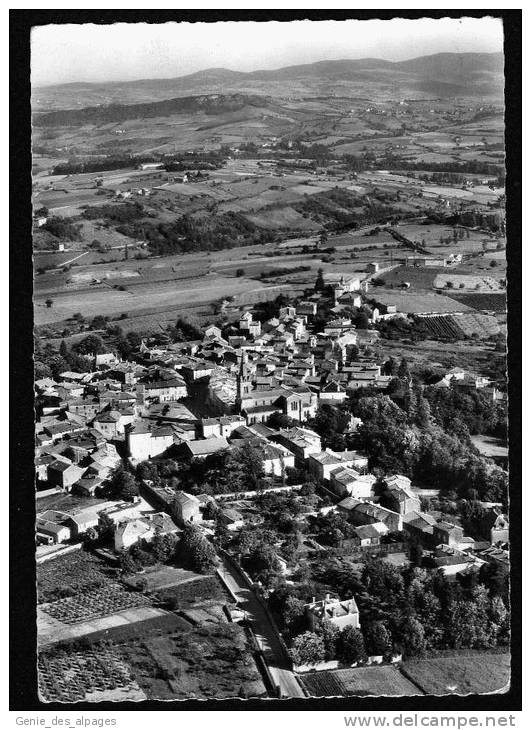 69 Rhône, CPSM 10x15, LE BOIS  D'OINGT, Vue Aérienne, Circulé En 1959, Trés Bon état - Le Bois D'Oingt