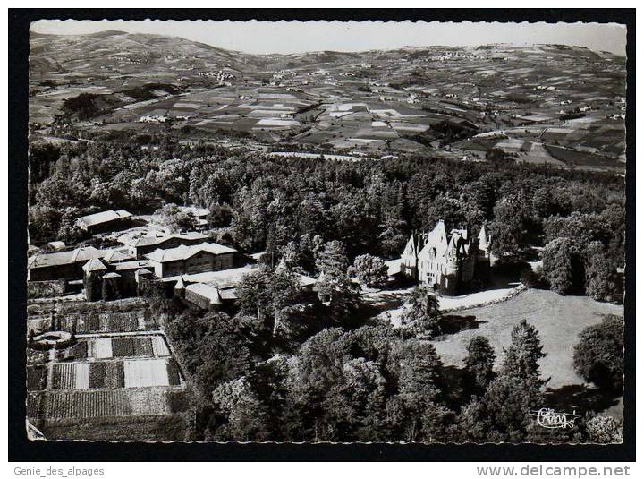 69 Rhône, CPSM 10x15, LE BOIS  D'OINGT, Vue Aérienne Château De La Flachère, Circulé En 1989, Bon état - Le Bois D'Oingt