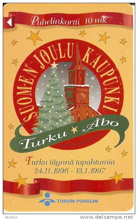 TARJETA DE NAVIDAD DE FINLANDIA DE IGLESIA Y ARBOL NAVIDAD (CHRISTMAS) - Navidad