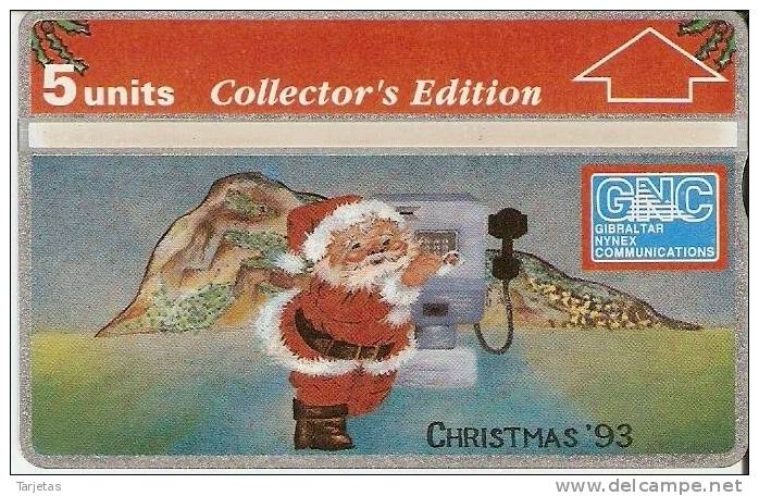 TARJETA DE NAVIDAD DE GIBRALTAR DE SANTA CLAUS NUEVA-MINT (CHRISTMAS) - Noel