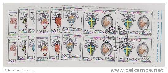 1516)serie In Quartina Usata Dei 50 Anni Costituzione Città Del Vaticano - Used Stamps