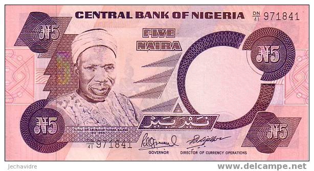 NIGERIA   5 Naira   Non Daté   Pick 23e  Signature 10     ***** BILLET  NEUF ***** - Nigeria