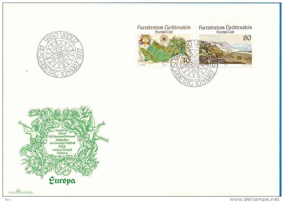 FDC Europa Liechtenstein Y&T 612-13 - 1977