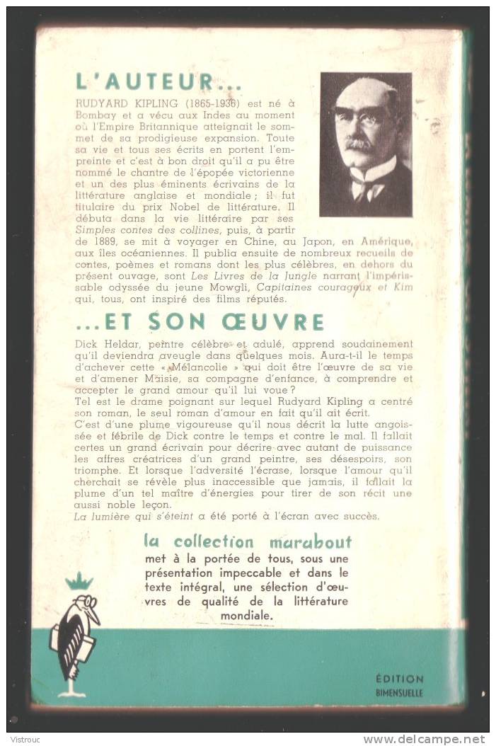 " La Lumière Qui S'éteint ",  De Rudyard KIPLING - MARABOUT  N° 47 - Adventure