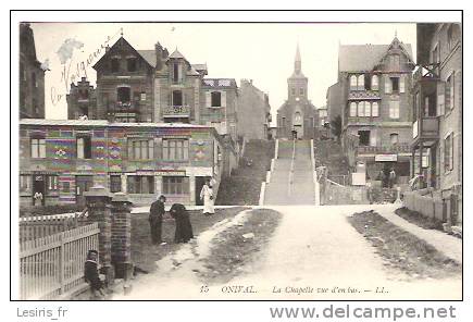 CPA - 15 - ONIVAL - LA CHAPELLE VUE D'EN BAS - ANIMEE - L. L. - LIBRAIRIE - PAPETERIE - BUREAU VENTES TERRAINS - CONSTRU - Onival