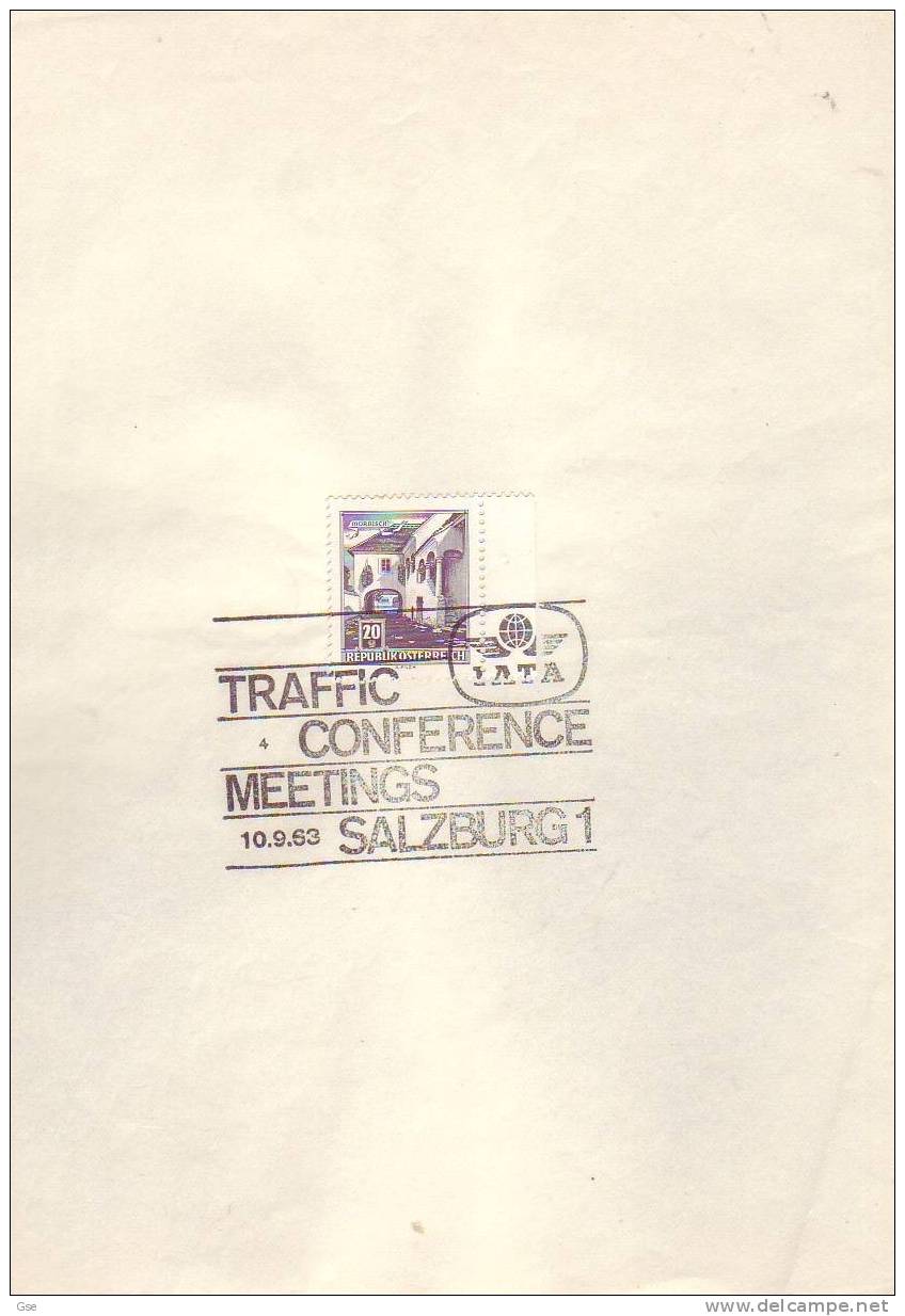 AUSTRIA 1963 - Annullo Speciale Illustrato - IATA - (Conferenza Traffico) - Autres (Terre)