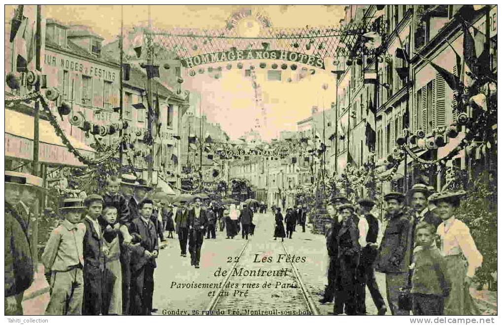 Les Fêtes De Montreuil - Pavoissement Des Rues De Paris Et Du Pré - Montreuil