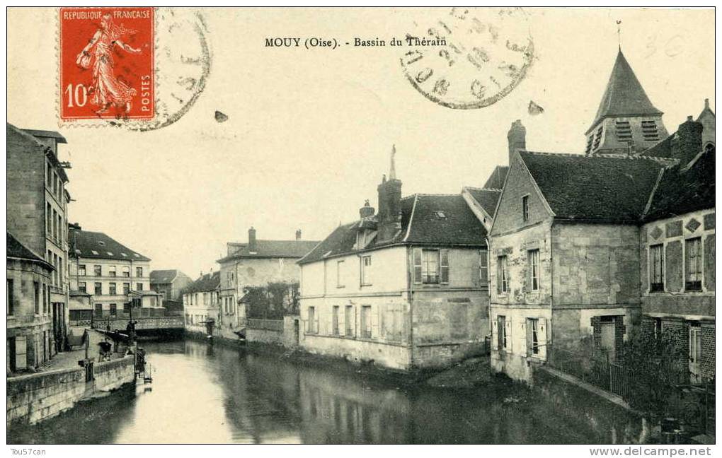 MOUY - OISE - BELLE CPA ANIMEE ECRITE ET VOYAGEE EN 1911. - Mouy