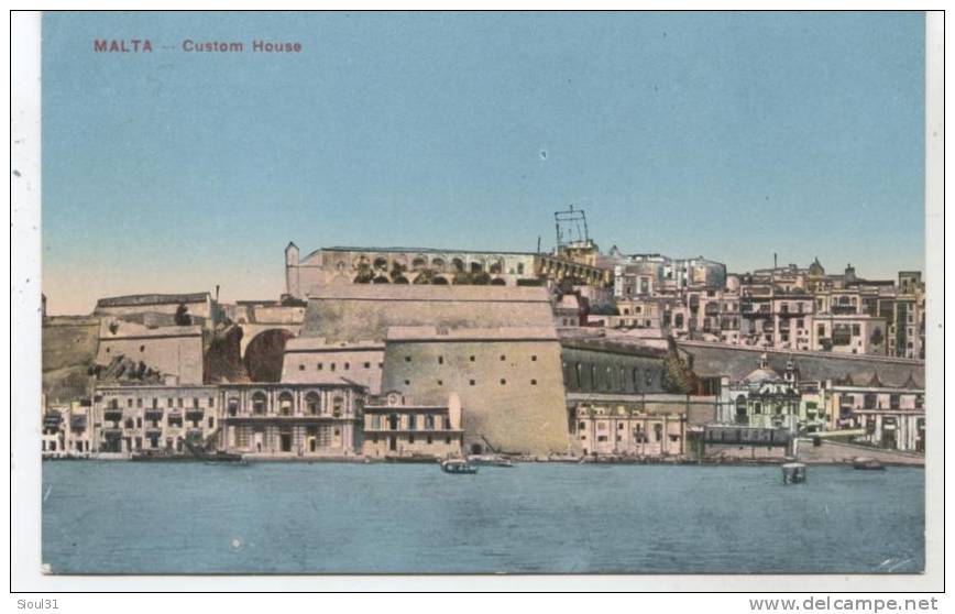 MALTA CUSTOM HOUSE  1916 - Malte