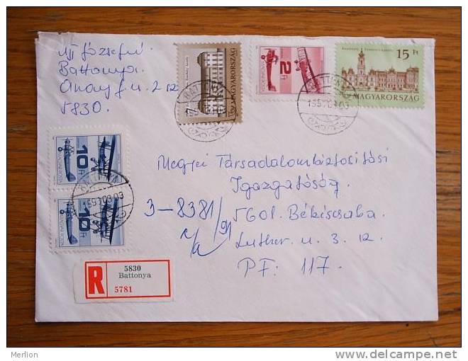 Hongrie Hungary Ungarn Courrier Moderne, Cover, Local Franking D5074 - Storia Postale