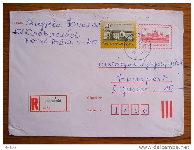 Hongrie Hungary Ungarn Courrier Moderne, Cover, Local Franking D5080 - Cartas & Documentos