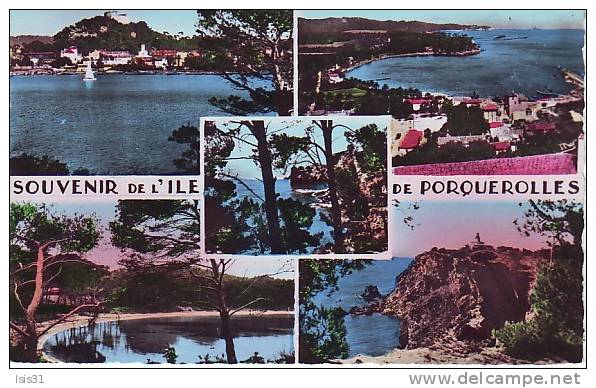 Dép 83 - J658 - Souvenir De L'ile De Porquerolles - Multivues - Bon état - Semi Moderne Petit Format - Porquerolles