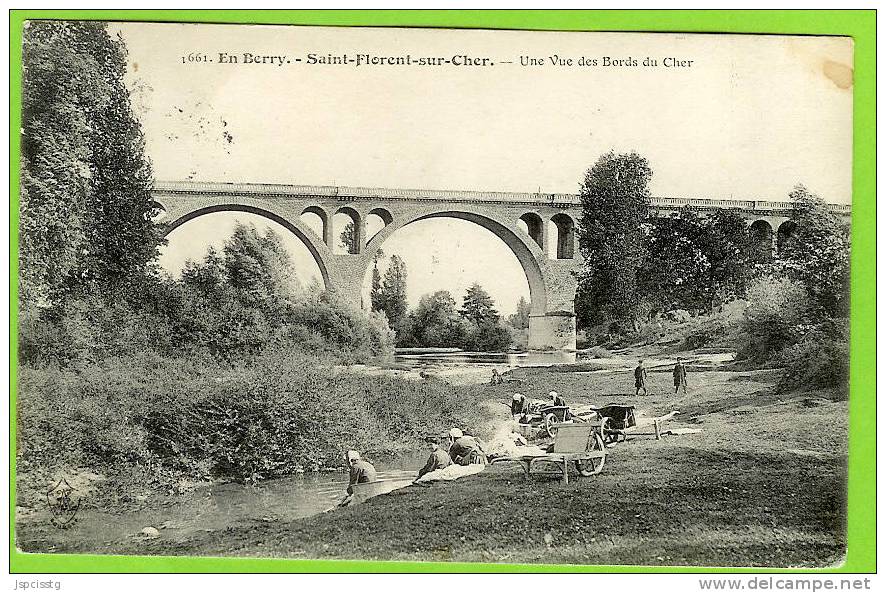 SAINT FLORENT SUR CHER   Une Vue Des Bords Du Cher  (laveuses En 1er Plan) - Saint-Florent-sur-Cher