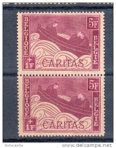Belgie Ocb Nr :  253 Paar (*) No Gum  (zie Scan) - Unused Stamps