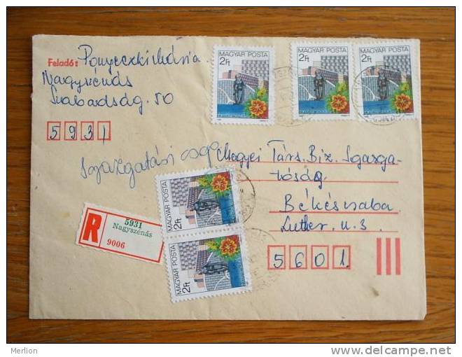 Hongrie Hungary Ungarn Courrier Moderne, Cover, Local Franking D5210 - Used Stamps