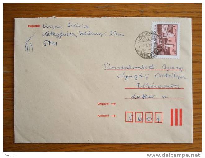 Hongrie Hungary Ungarn Courrier Moderne, Cover, Local Franking D5212 - Gebraucht
