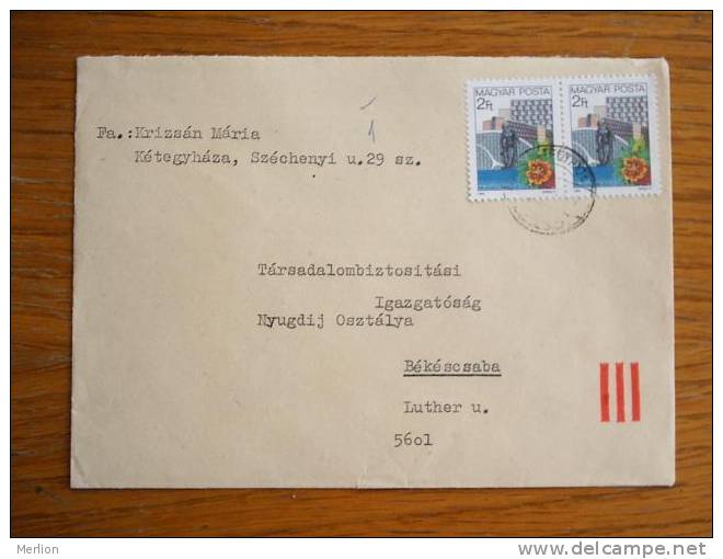 Hongrie Hungary Ungarn Courrier Moderne, Cover, Local Franking D5214 - Used Stamps