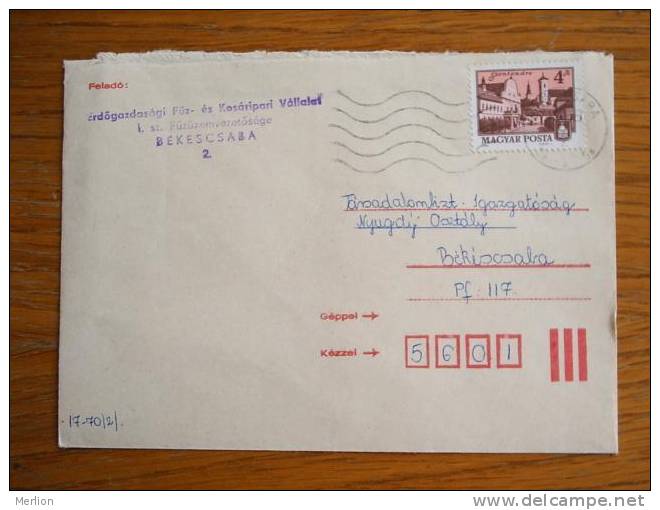 Hongrie Hungary Ungarn Courrier Moderne, Cover, Local Franking D5216 - Oblitérés